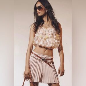NWT Anthropologie Silky Plissé Shorts